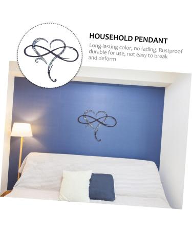 HOOTNEE 1pc Pendant Ornament Emblems Home Decor Outdoor Home Heart Hanging Decor Sculpture Delicate 30x26cm Silver - Buy Online on GoSupps.com