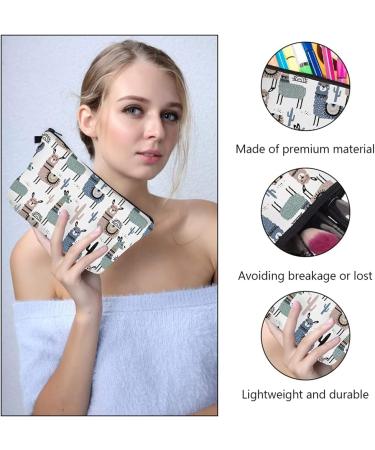Minkissy Alpaca Cultural Handbag - Waterproof Portable Cosmetics Organizer for Women (22x18 cm) - Buy Online on GoSupps.com