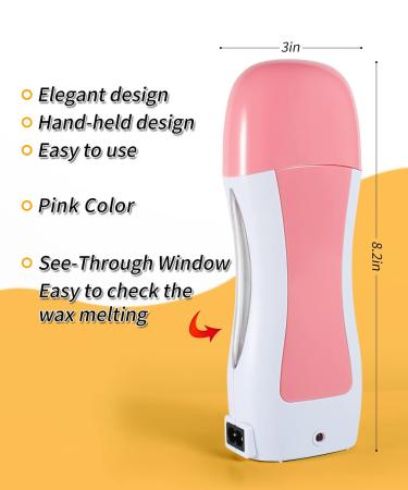 Rose & Honey Roll On Wax Kit for Sensitive Skin - Hair Removal Waxing Kit for Women and Men - At Home Roller Waxing Kit for Larger Body Areas - Buy Online on GoSupps.com