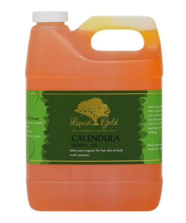 Organic 32 fl.oz Calendula Infused Oil by Liquid Gold Inc | 100% Pure & Natural - Buy Online on GoSupps.com