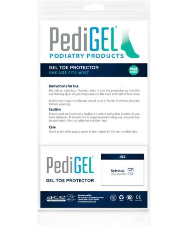 PediGel - Medically Approved Polymer Gel Toe Protector Ideal for General Toe Protection & Comfort in Everyday Footwear - 2 Units - Buy Online on GoSupps.com
