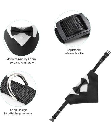 Hacraho Formal Dog Smoking Banda - Cotton Tuxedo Collar with Fly & Tie for Small Dogs & Cats - Black - 1 Piece - Buy Online on GoSupps.com