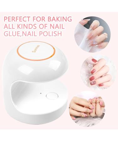 ANGNYA Mini LED Nail Lamp 18W UV Portable Gel Polish Curing Dryer - Quick DIY Manicures for Salon & Home Use - White - Buy Online on GoSupps.com