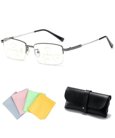Outfany Intellireaders Glasses Outfany Titanium Reading Glasses Intellireaders for Women Men Grey 3.5X