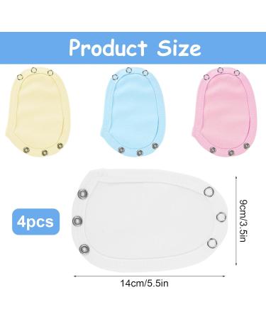 Aolso Baby Bodysuit Extender 4pcs Set - Maximize Baby Clothes Lifespan - White/Yellow/Pink/Blue - Buy Online on GoSupps.com