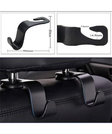 4 Pack Car Seat Headrest Hook Car Hook Black Universal Hanger Storage (Color : Black Size : As Shown) (Black As Shown) - Buy Online on GoSupps.com