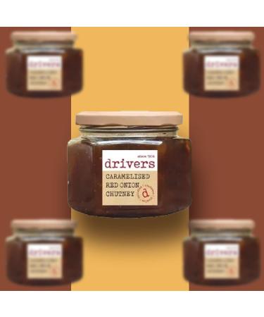 Drivers Chutney Pickle Jar Pick N Mix - Choose From 10+ Flavours | Spicy Mango Real Ale Chunky Piccalilli Caramelised Red Onion Spicy Calypso Capucines - Pack of 6 X 350g - Buy Online on GoSupps.com