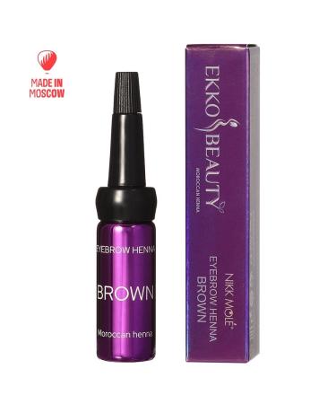 Ekko Beauty Henna for Eyebrows 5g (Brown) - Long-Lasting Vegan Formula Perfect for International Shipping - Buy Online on GoSupps.com