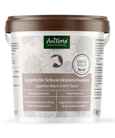 AniForte Egyptian Black Cumin Seed for Horses 1kg - Supports the Gastrointestinal Tract and Immune System Strengthens the Immune System Important Amino Acids Natural Product