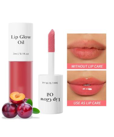 2 Bottles of Fruit Flavor Lip Gloss Oil - Daily Hydrating Care for a Glassy High-Shine Finish Red Plum One Size One Size Red Plum - Buy Online on GoSupps.com