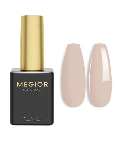 MEGIOR Tea with Milk Gel Nail Polish 15ml Chocolate Milk Gel Polish 1PCS Soak Off UV LED Nail Gel Polish for Nail Art Manicure Salon DIY Home for Women Girls Nails