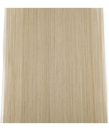 Silk-co Clip in Hair Extensions - 100% Synthetic 23 Inch Straight Blond & Bleach Blond Hairpieces - 8pcs for Full Head Coverage - Buy Online on GoSupps.com