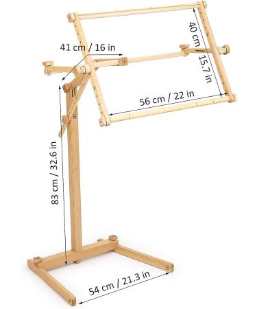 Organic Beech Wood Adjustable Frame Stand for Needlework - 15.75x22.05 Cross Stitch Embroidery Holder - Buy Online on GoSupps.com