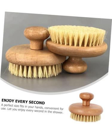 FRCOLOR 2 Pcs Bath Brush Set - Portable Massager & Scrubber for Body| Dead Skin Exfoliation| Handled Design| 10x10cm Sisal Brushes - Buy Online on GoSupps.com