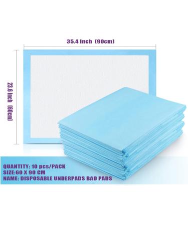 Incontinence Pad Disposal 60x90 cm | 10 Pack - Ideal for Bladder Weakness Newborns Pets & Seniors - Buy Online on GoSupps.com
