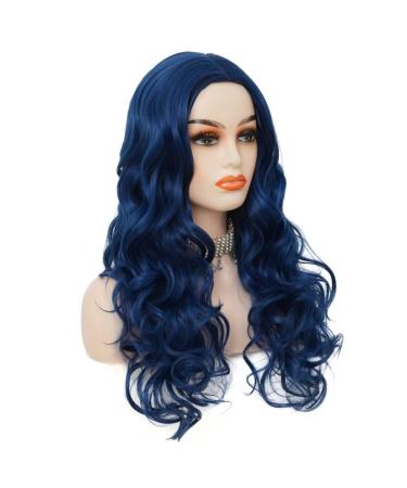 Shop Blue Long Wavy Wigs for Women | Synthetic Curly Heat Resistant Costume Wigs for Halloween Parties - Buy Online on GoSupps.com