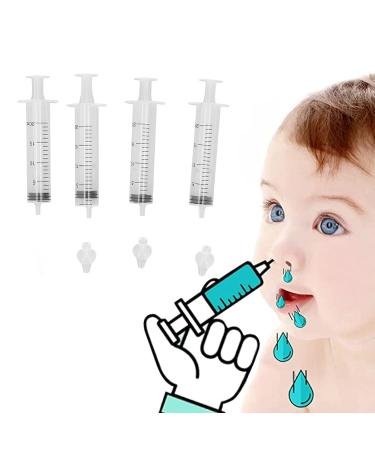 4Pcs 20ml Nasal Syringe with Safe Silicone Tip - Baby Nose Aspirator & Cleaner Tool - Buy Online on GoSupps.com