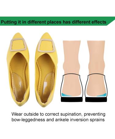 KTELI 4 Pairs Silicone Heel Wedge Insoles - Medial & Lateral Support Corrective Adhesive Shoe Inserts for Comfort & Pain Relief - Buy Online on GoSupps.com
