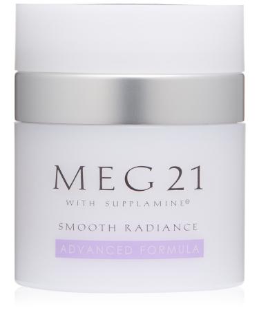 MEG 21 Smooth Radiance Advanced Formula. Clinically proven. 1.7 oz airless pump. For skin aging s toughest challenges. Repairs and firms for mature women and men face  jowls  neck and d colletage.