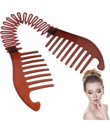 Ponytailer Hair Styling Tool Modern Banana Clip Interlocking Comb French Side Comb For Women Girls DIY Hair Style(Black) banana clip - Buy Online on GoSupps.com