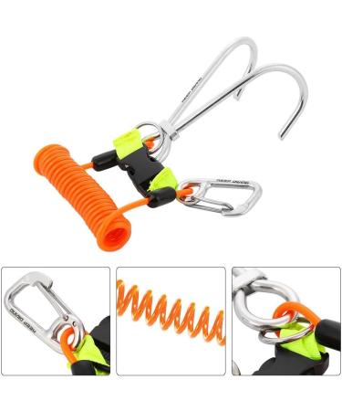 VGEBY Stainless Steel Diving Reef Hook Double with Spiral Coil Lanyard - Buy Online on GoSupps.com