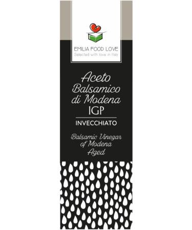 EMILIA FOOD LOVE Balsamic Vinegar of Modena Aged PGI - Made in Italy - Aceto Balsamico di Modena IGP Invecchiato - Buy Online on GoSupps.com