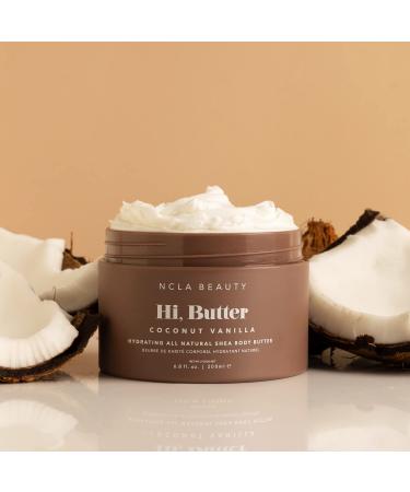 NCLA Hi Butter Natural Shea Body Butter | Vegan Cruelty-Free Clean Skincare | Coconut 6.8 oz - International Shipping Available - Buy Online on GoSupps.com
