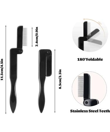 Stainless Steel Folding Eyelash Comb & Eyebrow Grooming Brush - Portable Makeup Tool for Women & Girls - Buy Online on GoSupps.com