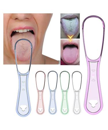 Tongue cleaner 5 tongue scraper cleaning brush tongue scrap cleaner free tongue scrap for adults and children easy to use pp-tongue cleaner tongue brushes