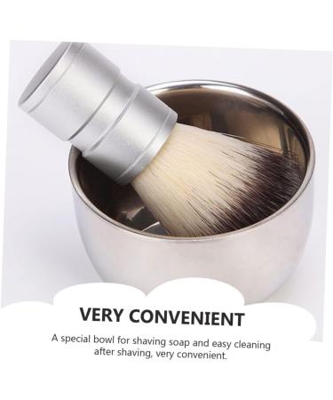 Beavorty 2 STK Impact Bowl Tools for Men | Stainless Steel Shaving Soap Container | Rabbit Ears Bubble Bowl for Home Shaving | 7.3x5cm Silver - Buy Online on GoSupps.com