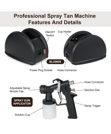 PELCAS Professional Sunless Black Tanning Gun | Mobile HVLP Spray Tan Machine Kit | Upgraded Airbrush Tan System - Buy Online on GoSupps.com
