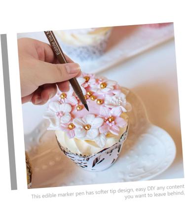 CIYODO 6pcs Biscuits Cake Boxes Decor Cake Coloring Markers Edible Cake Pens Dual Tip Markers Plastic - Buy Online on GoSupps.com