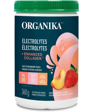 Organika Electrolytes Defence with Elderberry and Echinacea- Citrus Berry & Electrolytes + Enhanced Collagen- Strawberry Peach Flavour- Sugar-Free Hydration + Protein 360 gram - 30 Servings Defence + Enhanced - Buy Online on GoSupps.com