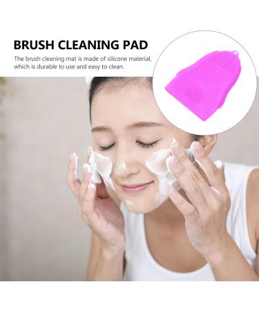 KALLORY Silicone Cleaning Gloves & Exfoliator Brush - Soft Face Cleansing Tools for Home Skin Care (Purple - Buy Online on GoSupps.com