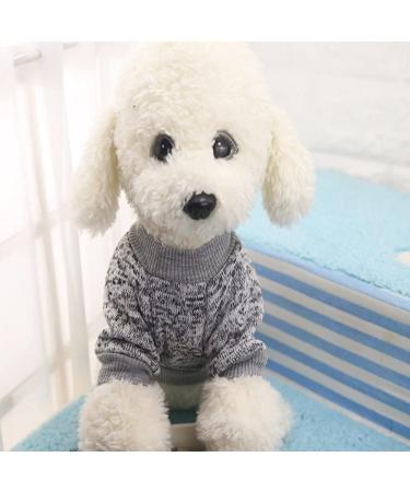 Idepet Classic Knitwear Fleece Sweater for Small to Medium Dogs - Grey - Buy Online on GoSupps.com