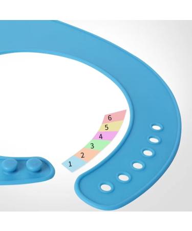 Yygmss Blue Waterproof Adult Bibs - Silicone Adjustable Washable & Easy to Clean for Seniors - Buy Online on GoSupps.com