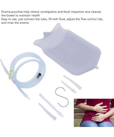 Buy 2L Non-Toxic Silicone Inlet Bag Set - Phthalate-Free Anal Shower with Hose & 4 Nozzles for Intestinal Cleaning | International Shipping Available - Buy Online on GoSupps.com