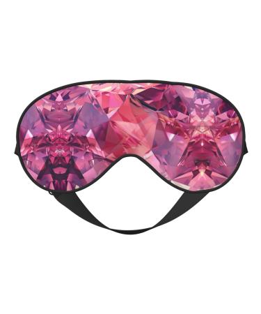 Red Diamond Pattern Print Unisex Sleeping Eye Mask Soft Comfortable Light-Blocking Eye Mask