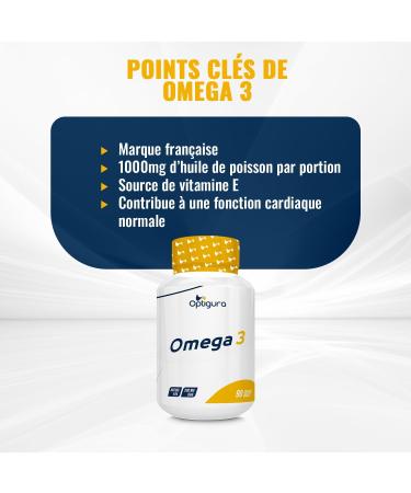 OPTIGURA - Omega 3 - Fish Oil Fatty Acids containing EPA and DHA - 90 Soft Capsules - Buy Online on GoSupps.com