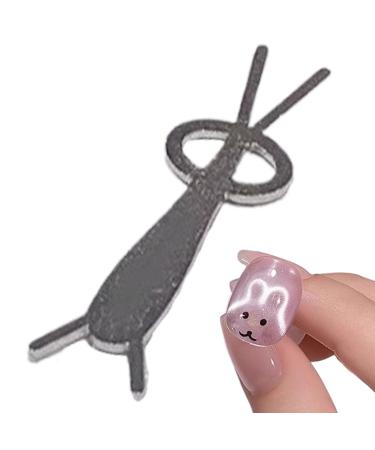 Aimant Ongles | Aimant D coratif en Forme de Lapin avec il de Chaton | Accessoires Manucure Vernis Ongles Effet C ur pour Salon & Maison