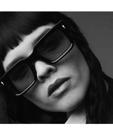 Thick Square Frame Glasses for Men & Women | Chunky Rectangle Non-Prescription Blue Light Blocking Eyeglasses - A1 Black 50mm - Buy Online on GoSupps.com