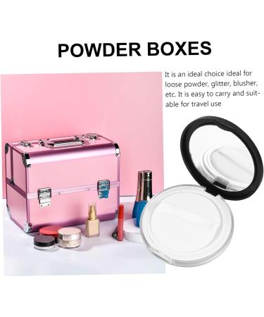 Beavorty 6 Pcs Loose Powder Box Plastic Case Plastic Mirror Travel Make up Mirror Compact Case with Mirror Empty Loose Powder Pot Mirror and Elasticated Net Sifter 5g Powder Case Black Mat 7.5x7.5cmx3pcs Blackx3pcs - Buy Online on GoSupps.com