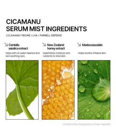 Parnell Cicamanu Serum Mist - Hydrating Centella Asiatica & Hyaluronic Acid for Radiant Skin - 50ml - Buy Online on GoSupps.com