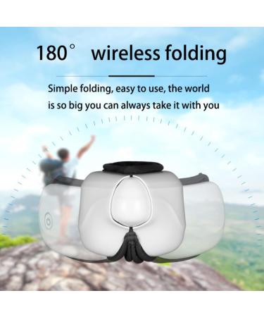 Smart Eye Mask Massager Hot Compress & Vibration Washable & Rechargeable Gift for Men & Women Black 15.5x7.5cm - Buy Online on GoSupps.com