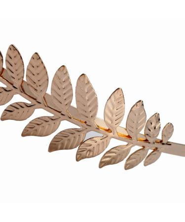 SALOCY Gold Leaf Branch Bridal Hair Crown Headband - Elegant Wedding Accessory - Buy Online on GoSupps.com