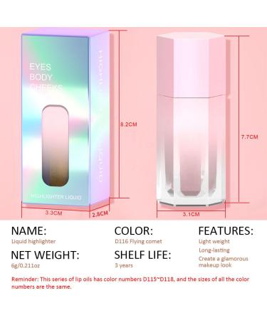EVPCT Mermaid Pink Highlighter - Iridescent Liquid Glitter for Face & Body | Waterproof & Long Lasting Festival Makeup | 0.21 Fl Oz - Buy Online on GoSupps.com