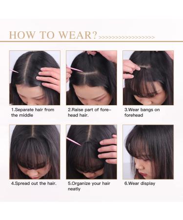 Clip-in Wispy Bangs Hair Extension - Real Human Hair, Ash Blonde Fringe for Women - Buy Online on GoSupps.com