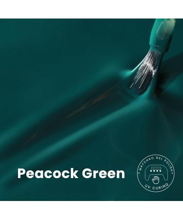Peacock Green 15ML Gel Nail Polish - Soak Off UV LED Green Gel - Nail Art Starter Manicure Salon - DIY at Home 0.5 OZ - Buy Online on GoSupps.com