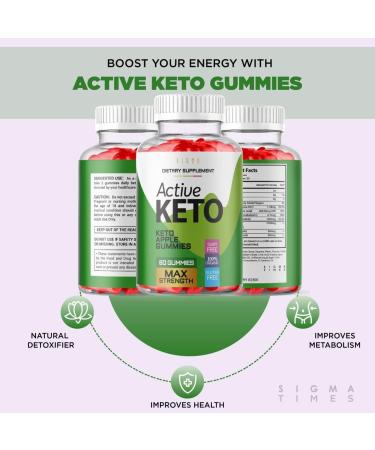 Active Keto ACV Gummies (5 Pack) - Maximum Strength Weight Loss Formula | Burns Tummy Fat | 300 Gummies - Buy Online on GoSupps.com