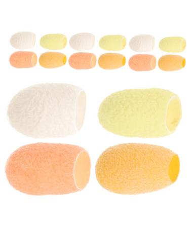 FRCOLOR 20pcs Exfoliating Silkworm Balls for Face Scrub Silks Cocoons Natural Silkworm Ball Cocoons Ball Facial Care Ball Natural Silks Cocoons Clean